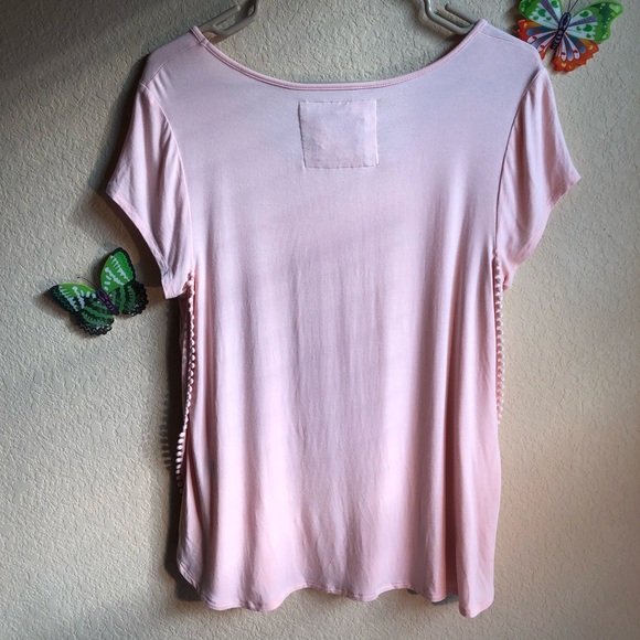 Cupio Blouse with PomPom trim detail on front and sides, Pink, Large, pre-owned - Picture 4 of 14